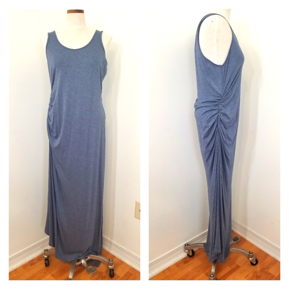 NY&C Sleeveless Ruched Maxi Dress NWT